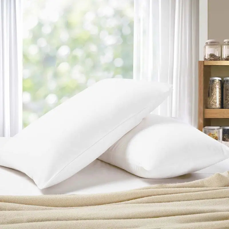 1000TC Premium Ultra Soft Standrad size Pillowcases 2-Pack - White - Home & Garden > Bedding > Pillowcases