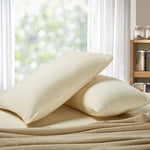 1000TC Premium Ultra Soft Standrad size Pillowcases 2-Pack - Yellow Cream - Home & Garden > Bedding > Pillowcases