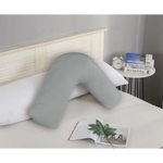 1000TC Premium Ultra Soft V SHAPE Pillowcase - Grey - Home & Garden > Bedding