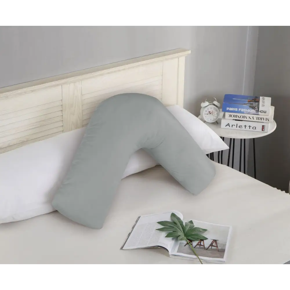 1000TC Premium Ultra Soft V SHAPE Pillowcase - Grey - Home & Garden > Bedding