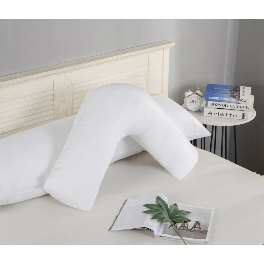 1000TC Premium Ultra Soft V SHAPE Pillowcase - White - Home & Garden > Bedding