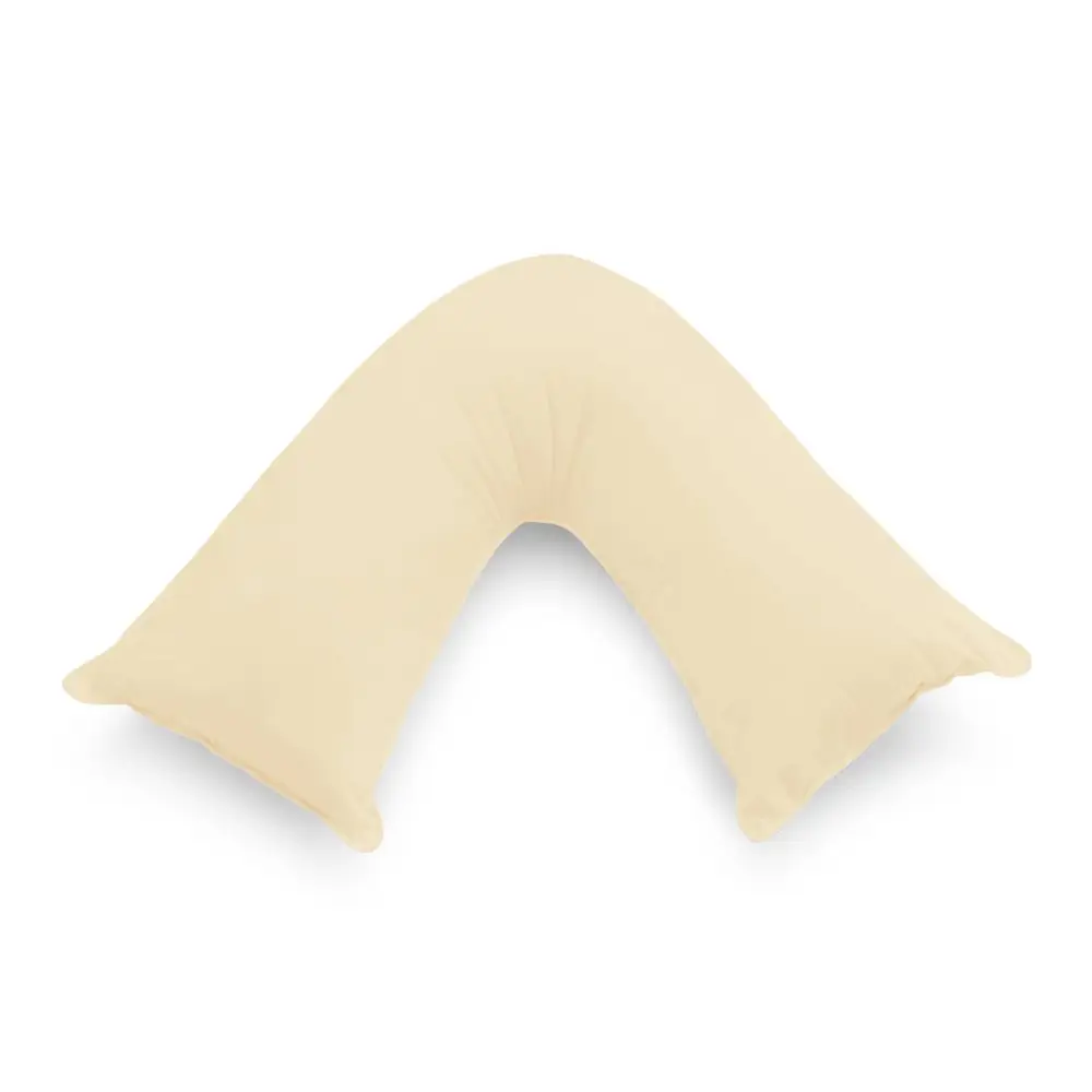 1000TC Premium Ultra Soft V SHAPE Pillowcase - Yellow Cream - Home & Garden > Bedding