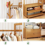 100cm Clothes Rack Stand Storage Shelves Modern Coat Tree - Home & Garden > Storage > Clothing & Wardrobe Storage