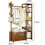 100cm Clothes Rack Stand Storage Shelves Modern Coat Tree - Home & Garden > Storage > Clothing & Wardrobe Storage