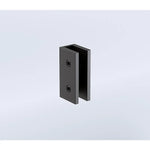 100cm Frameless Glass Bath Screen with Brass Brackets - Black - Furniture > Bathroom > Shower Heads & Screens