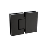 100cm Frameless Glass Bath Screen with Brass Brackets - Black - Furniture > Bathroom > Shower Heads & Screens