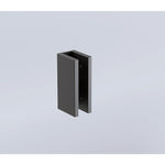 100cm Frameless Glass Bath Screen with Brass Brackets - Black - Furniture > Bathroom > Shower Heads & Screens