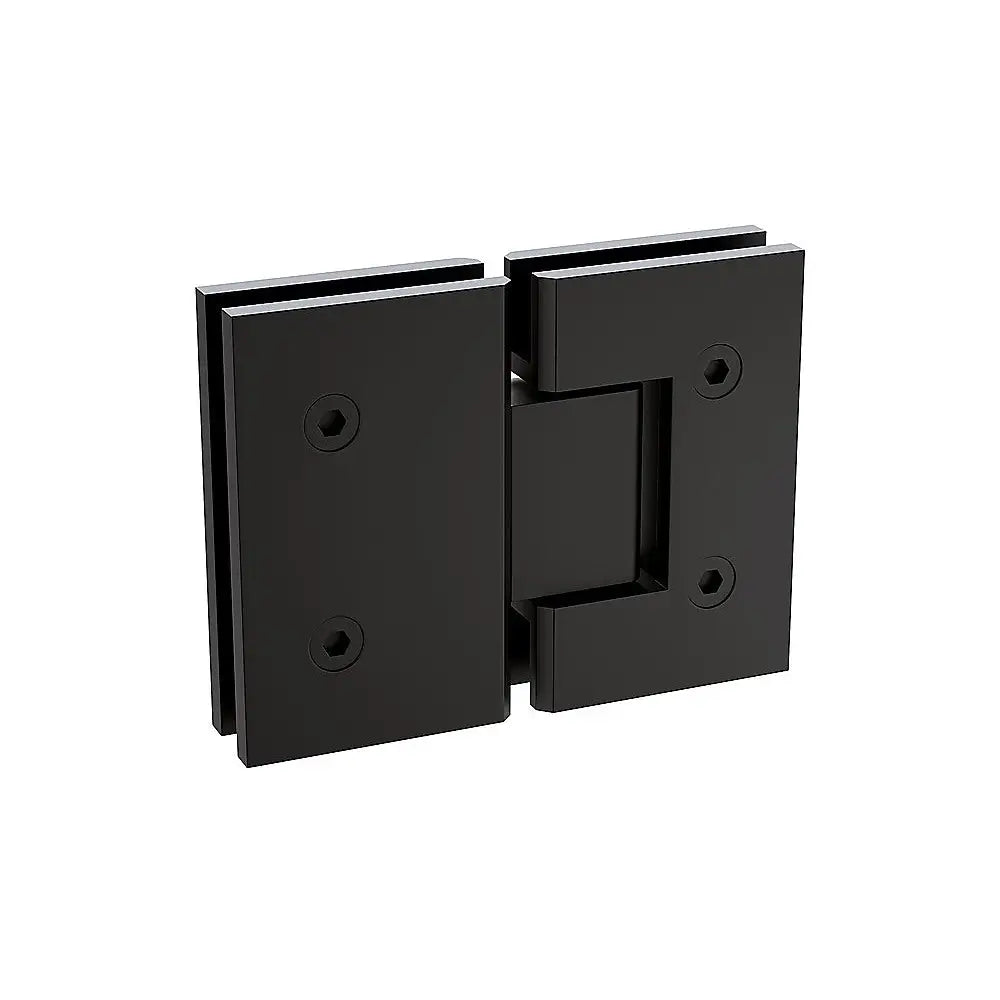 100cm Frameless Glass Bath Screen with Channel and Brass Hinges - Black - Furniture > Bathroom > Shower Heads & Screens