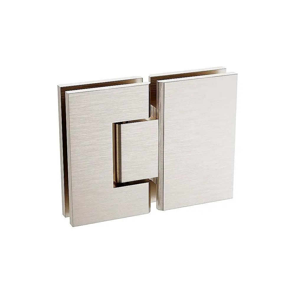 100cm Frameless Glass Bath Screen with Stainless Steel Brackets - Nickel - Furniture > Bathroom > Shower Heads & Screens
