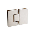 100cm Frameless Glass Bath Screen with Stainless Steel Brackets - Nickel - Furniture > Bathroom > Shower Heads & Screens