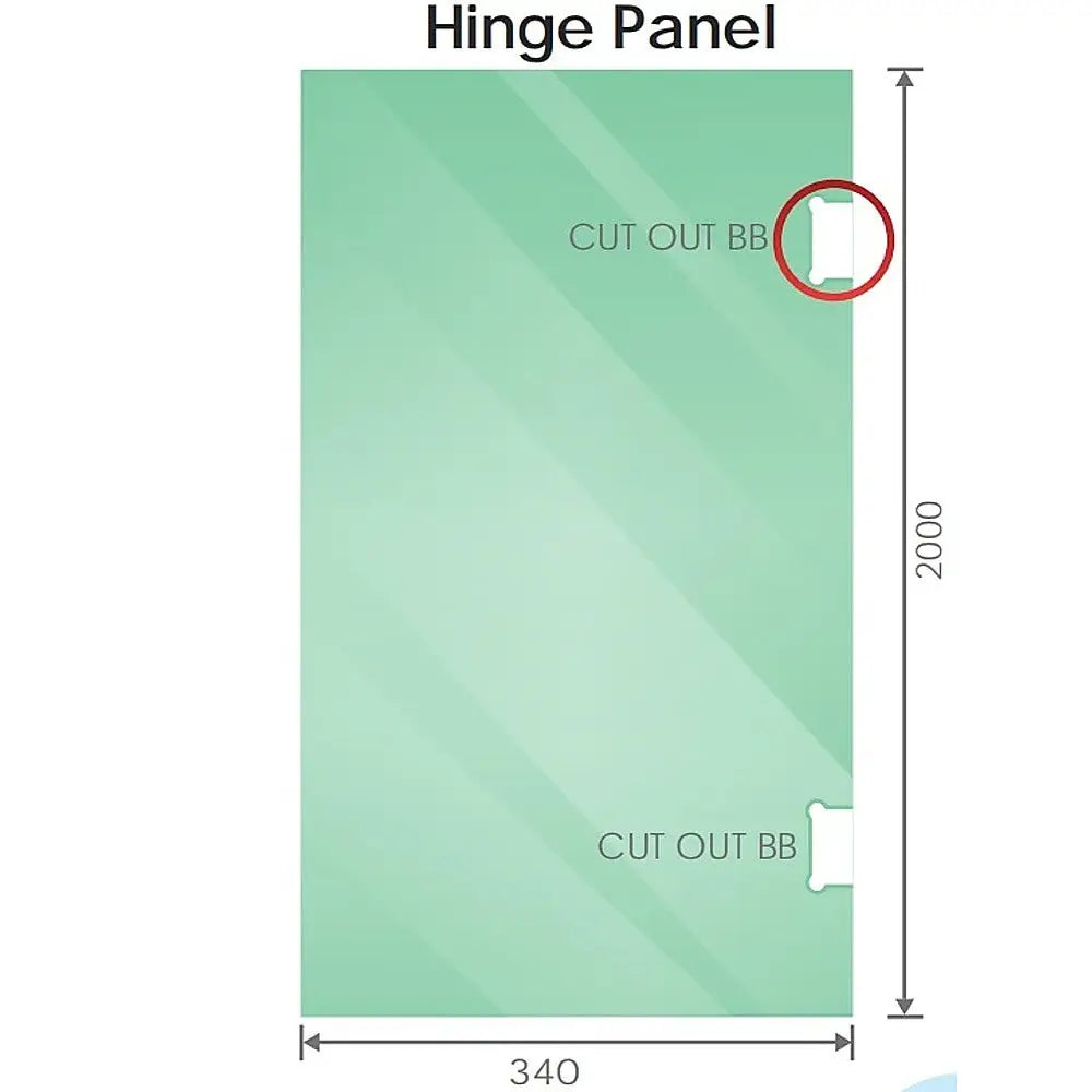 100cm Wall to Wall Frameless Shower Screen with Chrome Channel and SS Hinges - Furniture > Bathroom > Shower Heads &
