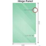 100cm Wall to Wall Frameless Shower Screen with Chrome Channel and SS Hinges - Furniture > Bathroom > Shower Heads &