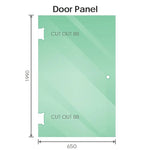 100cm Wall to Wall Frameless Shower Screen with Chrome Channel and SS Hinges - Furniture > Bathroom > Shower Heads &