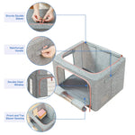 100L Cloth Storage Box Closet Organizer Storage Bags Clothes Storage Bags Wardrobe Organizer Idea Grey - Home & Garden