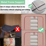 100L Cloth Storage Box Closet Organizer Storage Bags Clothes Storage Bags Wardrobe Organizer Idea PINK - Home & Garden