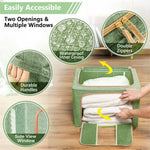 100L Cloth Storage Box Closet Organizer Storage Bags Clothes Storage Bags Wardrobe Organizer Idea GREEN - Home & Garden