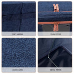 100L Cloth Storage Box Closet Organizer Storage Bags Clothes Storage Bags Wardrobe Organizer Idea Grey Blue - Home &