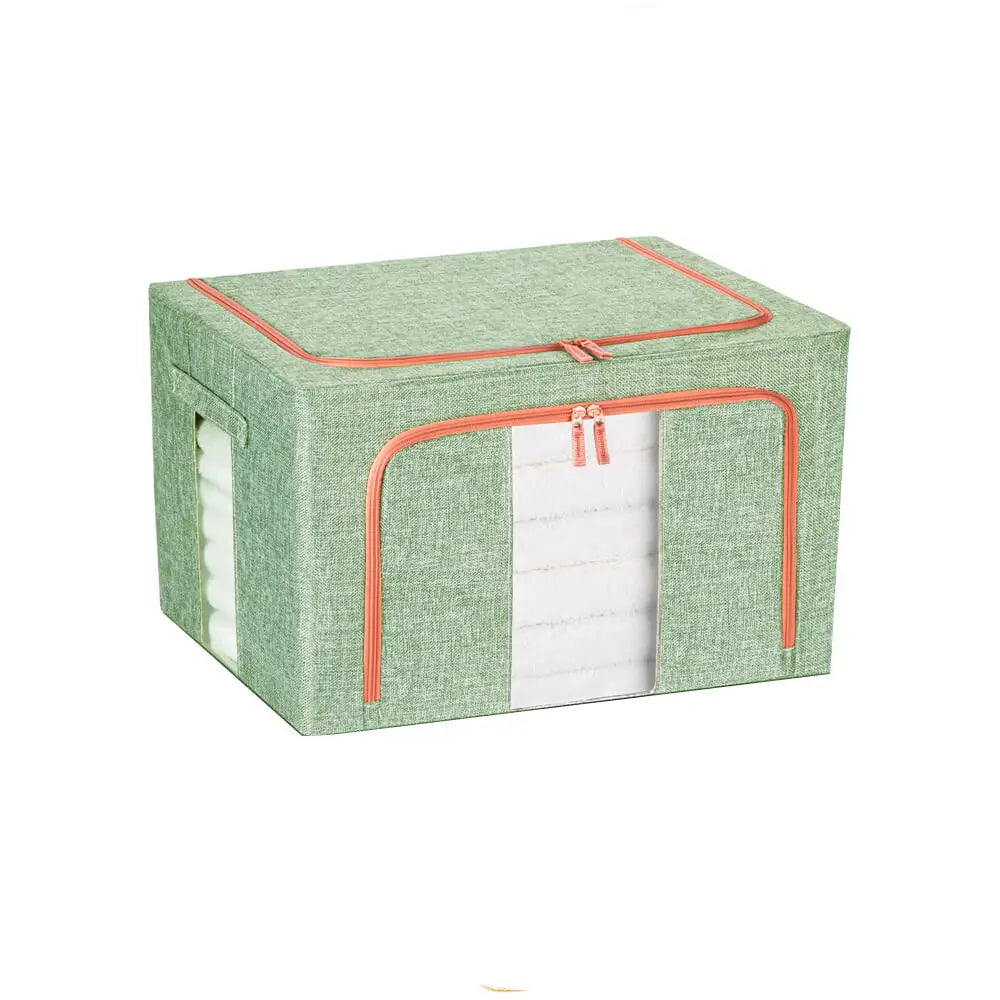 100L Cloth Storage Box Closet Organizer Storage Bags Clothes Storage Bags Wardrobe Organizer Idea GREEN - Home & Garden