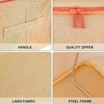 100L Cloth Storage Box Closet Organizer Storage Bags Clothes Storage Bags Wardrobe Organizer Idea CREAM - Home & Garden