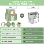 100L Cloth Storage Box Closet Organizer Storage Bags Clothes Storage Bags Wardrobe Organizer Idea GREEN - Home & Garden