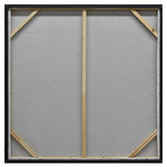 100X100cm Emerald Oasis: Leaves of Serenity Champagne Framed Hand Painted Canvas Wall Art - Home & Garden > Wall Art