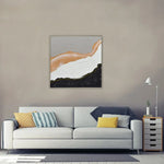 100X100cm Golden Divide Light Wood Framed Hand Painted Canvas Wall Art - Home & Garden > Wall Art