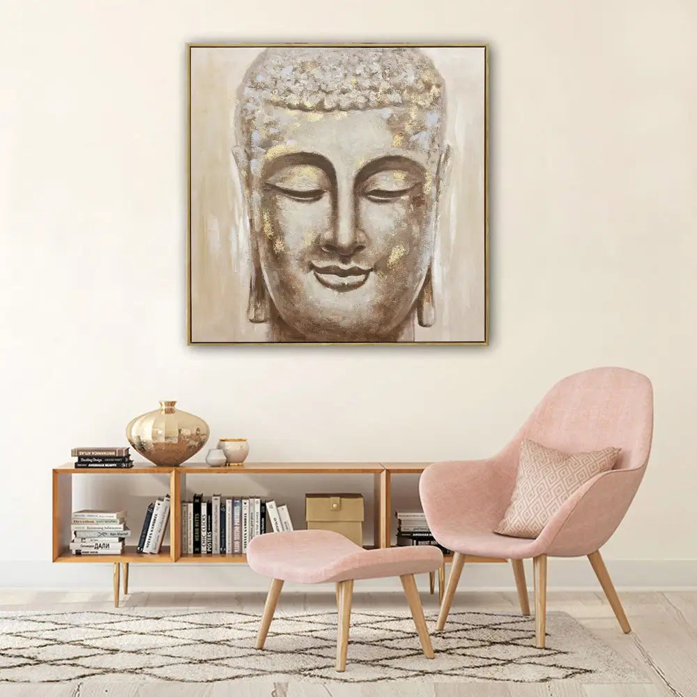 100X100cm Mystic Mettle Dark Wood Framed Canvas Wall Art - Home & Garden > Wall Art