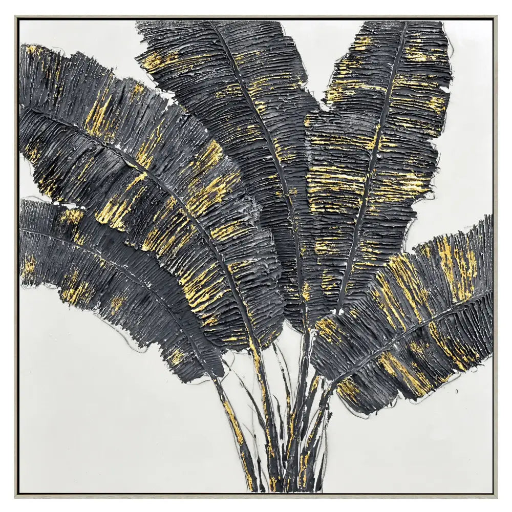 100X100cm Noir Luminescence Light Wood Framed Hand Painted Canvas Wall Art - Home & Garden > Wall Art