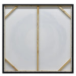 100X100cm Orbiting Elegance Champagne Framed Canvas Wall Art - Home & Garden > Wall Art