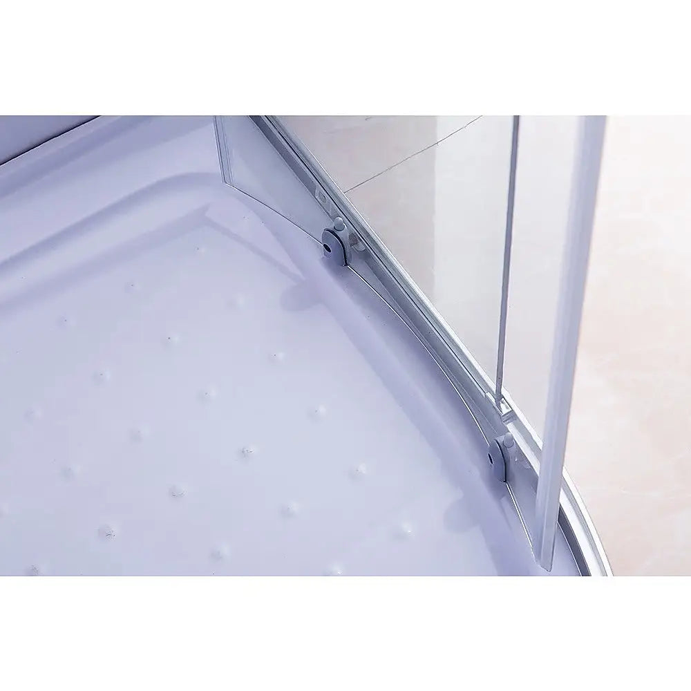 100x100cm Rounded Curved Shower Base in White - Home & Garden > Bathroom Accessories > Shower Accessories