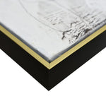 100X100cm Soft Essence Gold Framed Hand Painted Canvas Wall Art - Home & Garden > Wall Art