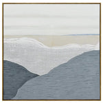 100X100cm Whispering Peaks of Tranquility Dark Wood Framed Hand Painted Canvas Wall Art - Home & Garden > Wall Art