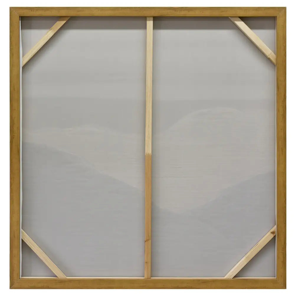 100X100cm Whispering Peaks of Tranquility Dark Wood Framed Hand Painted Canvas Wall Art - Home & Garden > Wall Art
