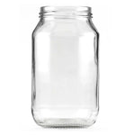 10x 1L Flint Glass Jars + Twist Finish Lids - Round Food Storage Preserving - Home & Garden > Kitchenware > Food Storage