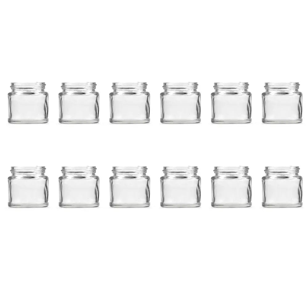 10x 300ml Flint Glass Jars + Twist Lids - Round Food Cosmetic Packing Containers - Home & Garden > Storage