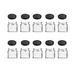 10x 300ml Flint Glass Jars + Twist Lids - Round Food Cosmetic Packing Containers - Home & Garden > Storage
