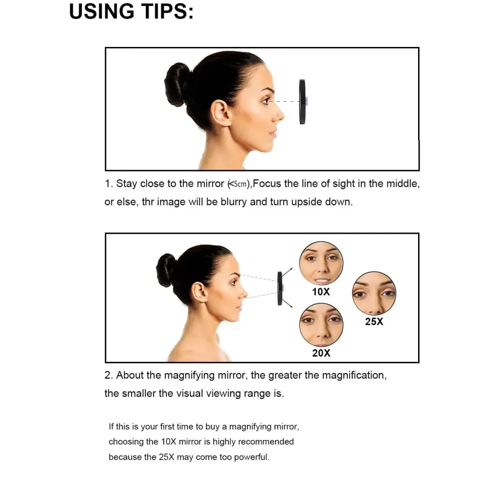 10X Magnifying Mirror and Eyebrow Tweezers Kit for Travel - Health & Beauty > Makeup > Makeup Mirrors