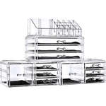 11 Drawers Clear Acrylic Tower Organiser Cosmetic jewellery Luxury Storage Cabinet - Furniture > Office