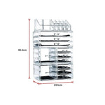 11 Drawers Clear Acrylic Tower Organiser Cosmetic jewellery Luxury Storage Cabinet - Furniture > Office