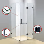 1100 x 1000mm Frameless 10mm Glass Shower Screen By Della Francesca - Furniture > Bathroom > Shower Heads & Screens