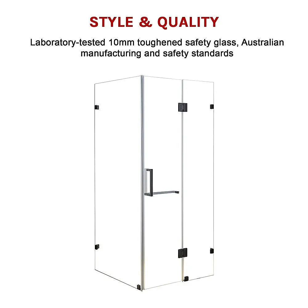 1100 x 1000mm Frameless 10mm Glass Shower Screen By Della Francesca - Furniture > Bathroom > Shower Heads & Screens