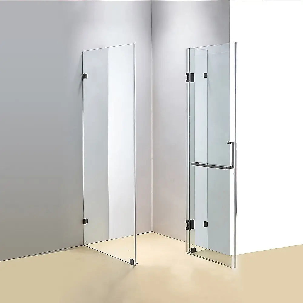 1100 x 1000mm Frameless 10mm Glass Shower Screen By Della Francesca - Furniture > Bathroom > Shower Heads & Screens