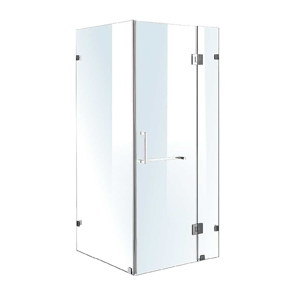 1100 x 900mm Frameless 10mm Glass Shower Screen By Della Francesca - Furniture > Bathroom > Shower Heads & Screens