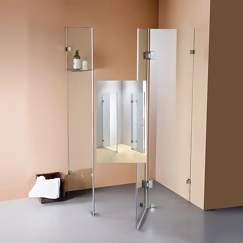 1100 x 900mm Frameless 10mm Glass Shower Screen By Della Francesca - Furniture > Bathroom > Shower Heads & Screens