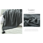 110cm x 150cm White Knitted Sofa Blanket for Autumn and Winter Naps - Home & Garden > Bedding > Blankets & Throws