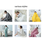 110cm x 150cm White Knitted Sofa Blanket for Autumn and Winter Naps - Home & Garden > Bedding > Blankets & Throws