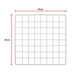 12 Cube Wire Grid Organiser Bookcase Storage Cabinet Wardrobe Closet White - Furniture > Office