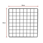 12 Cube Wire Grid Organiser Bookcase Storage Cabinet Wardrobe Closet Black - Furniture > Office