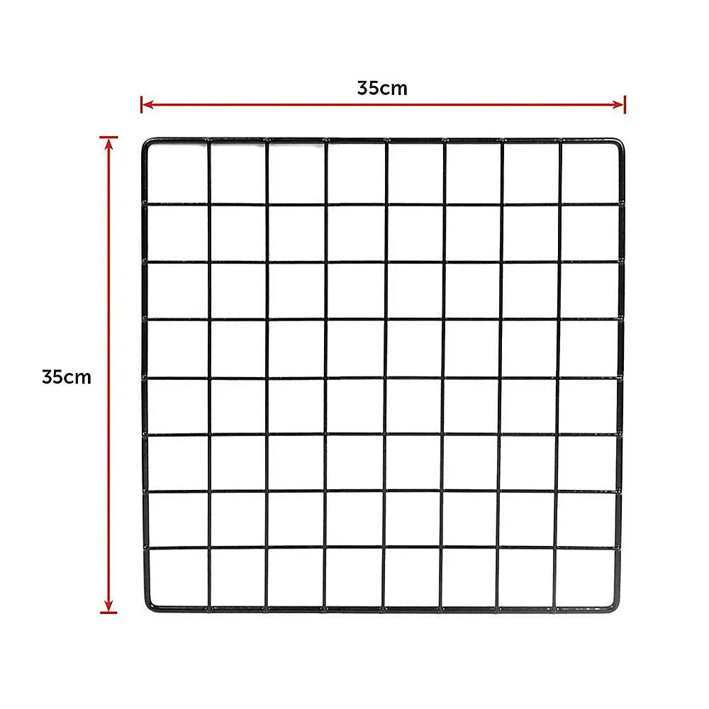 12 Cube Wire Grid Organiser Bookcase Storage Cabinet Wardrobe Closet Black - Furniture > Office