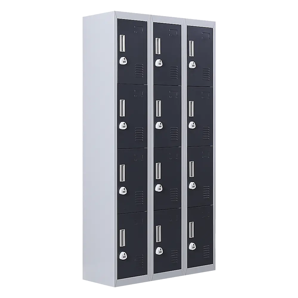 12-Door Locker for Office Gym Shed School Home Storage - 3-Digit Combination Lock - Furniture > Office
